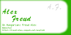 alex freud business card